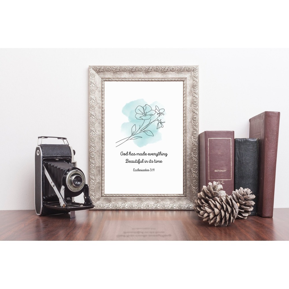God has made everything Beautiful Floral Print